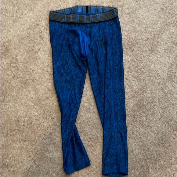Jordan DriFit Leggings, Blue/Blk NWOT, Size L - Picture 1 of 4